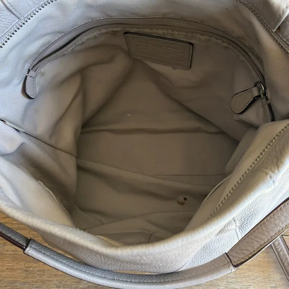 Coach Pebbled Leather Shoulder Bag in Light Beige - Picture 5 of 5